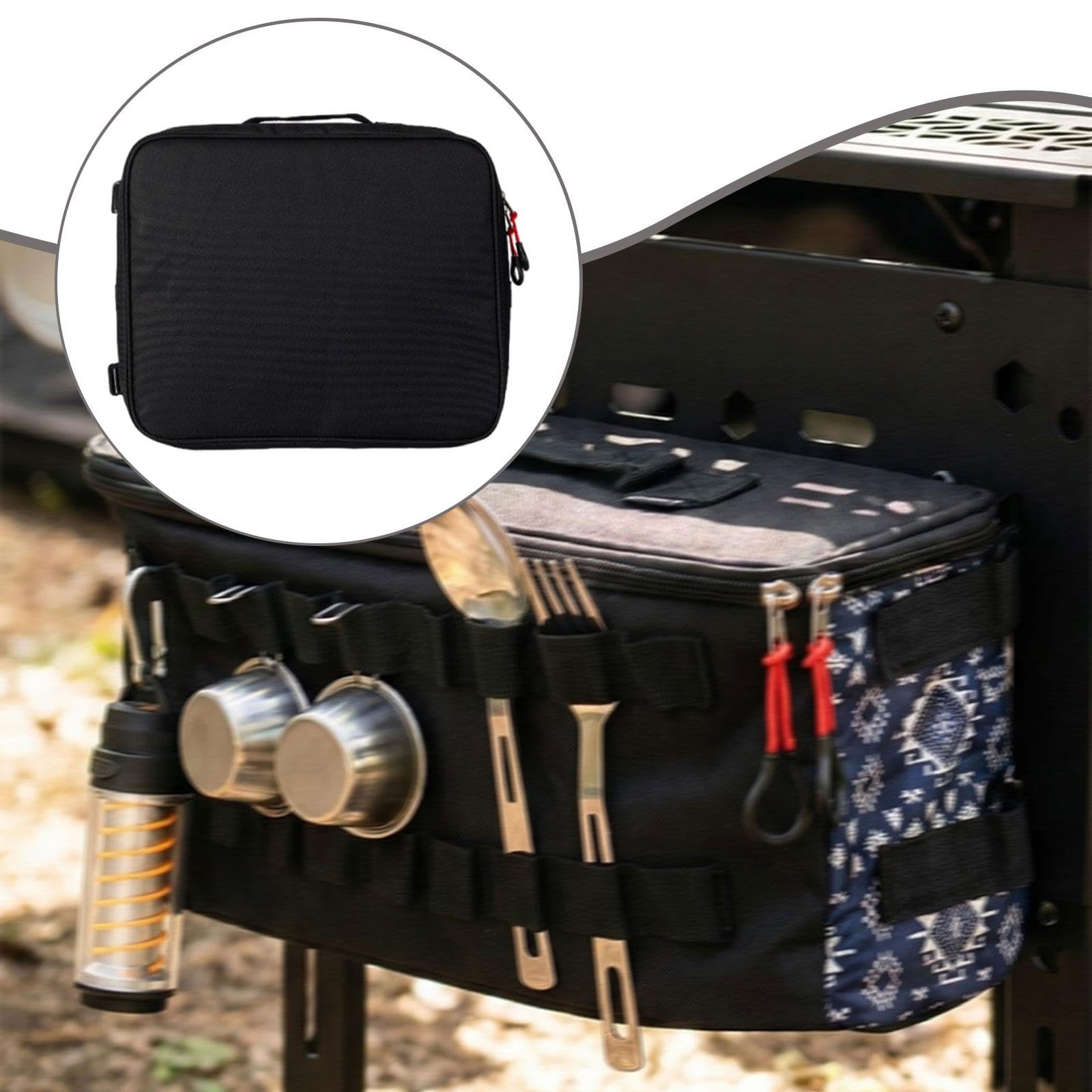 Qianly Camping Bolsa Lateral IGT para Mesa Bolsa Colgante Accesoria Portátil con Diseño Resistente al Agua y Gran Capacidad en Oxford con Asa Adecuada para