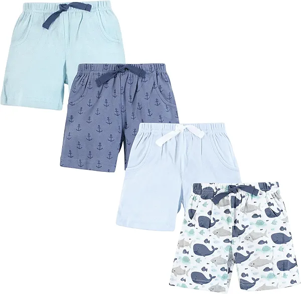 Hudson Baby Baby Shorts Bottoms 4-Pack