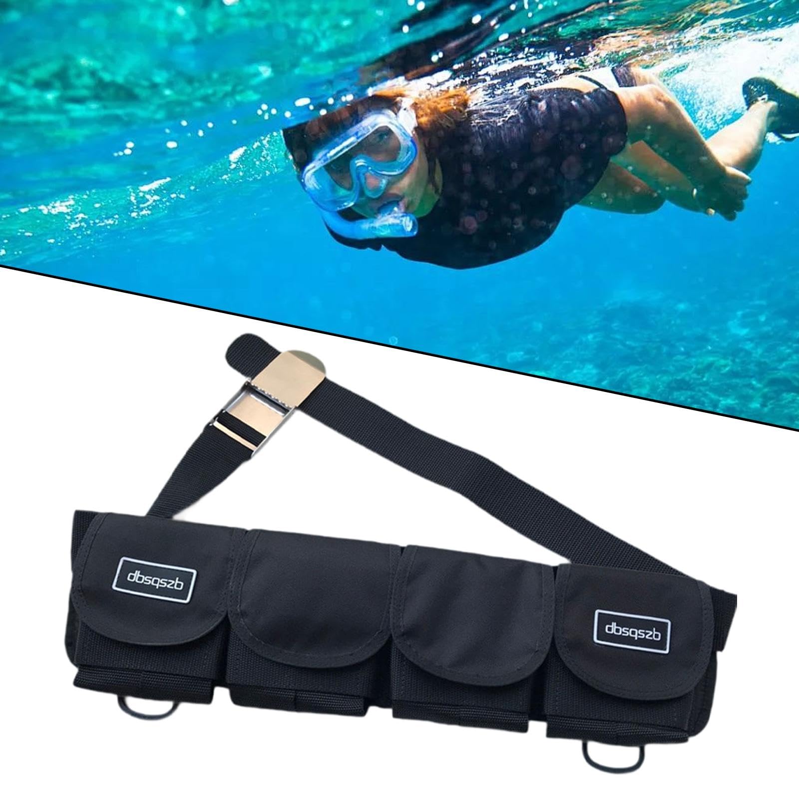 Cintura Porta Pesi per Immersioni Subacquee con Tasche E Fibbie a Sgancio Rapido. Pratica Cintura per Attrezzatura Subacquea.