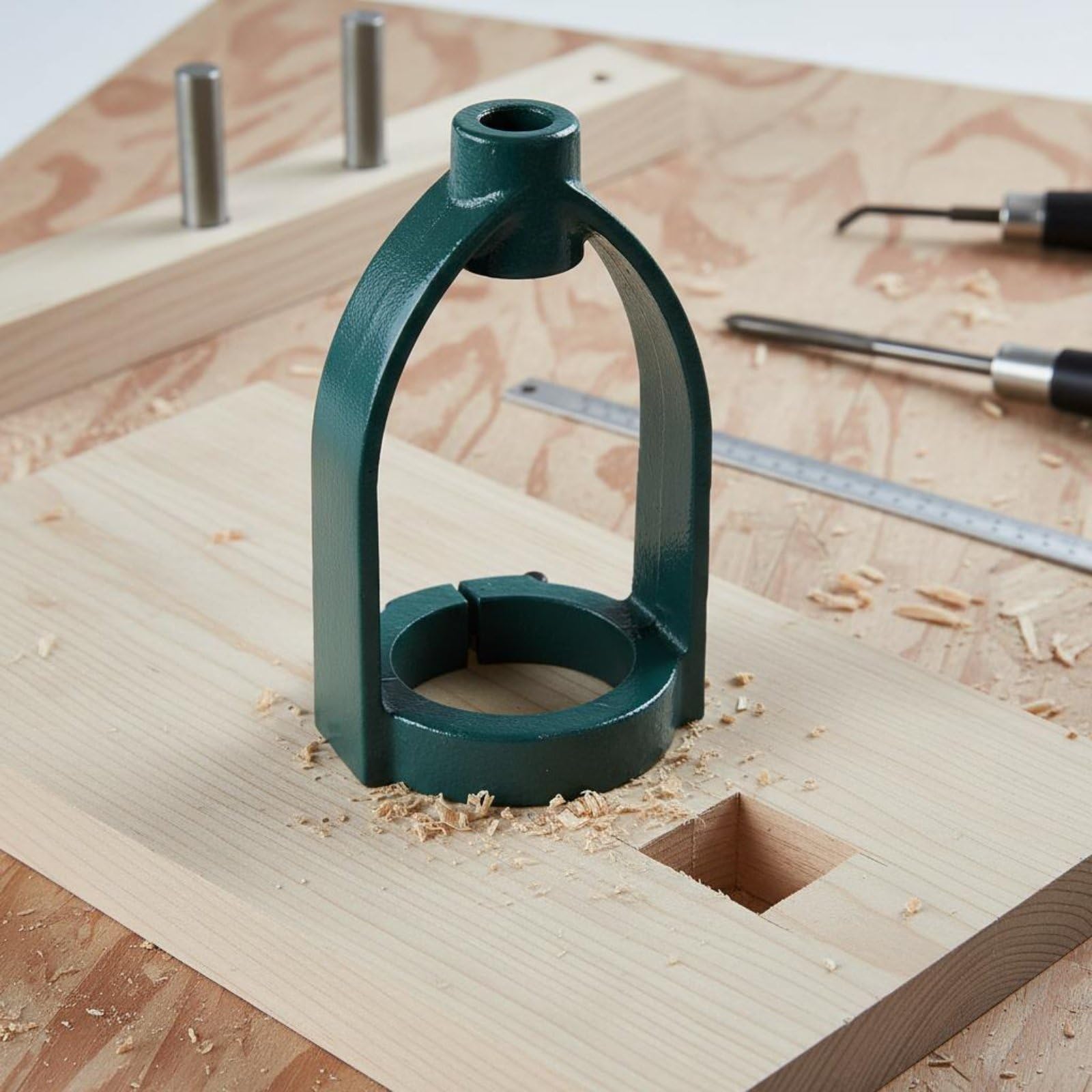 Adattatore Foro Quadrato Salva Denaro Facile da Installare per Falegnami, Artigiani Del Legno, Officina, Laboratorio, Mandrino Con Manicotto Di Riduzione 65-53