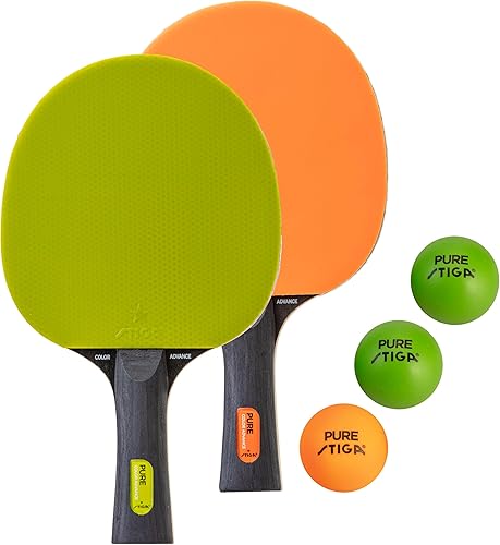STIGA Pure Color Advance Performance-Level Table Tennis Racket (Yellow)
