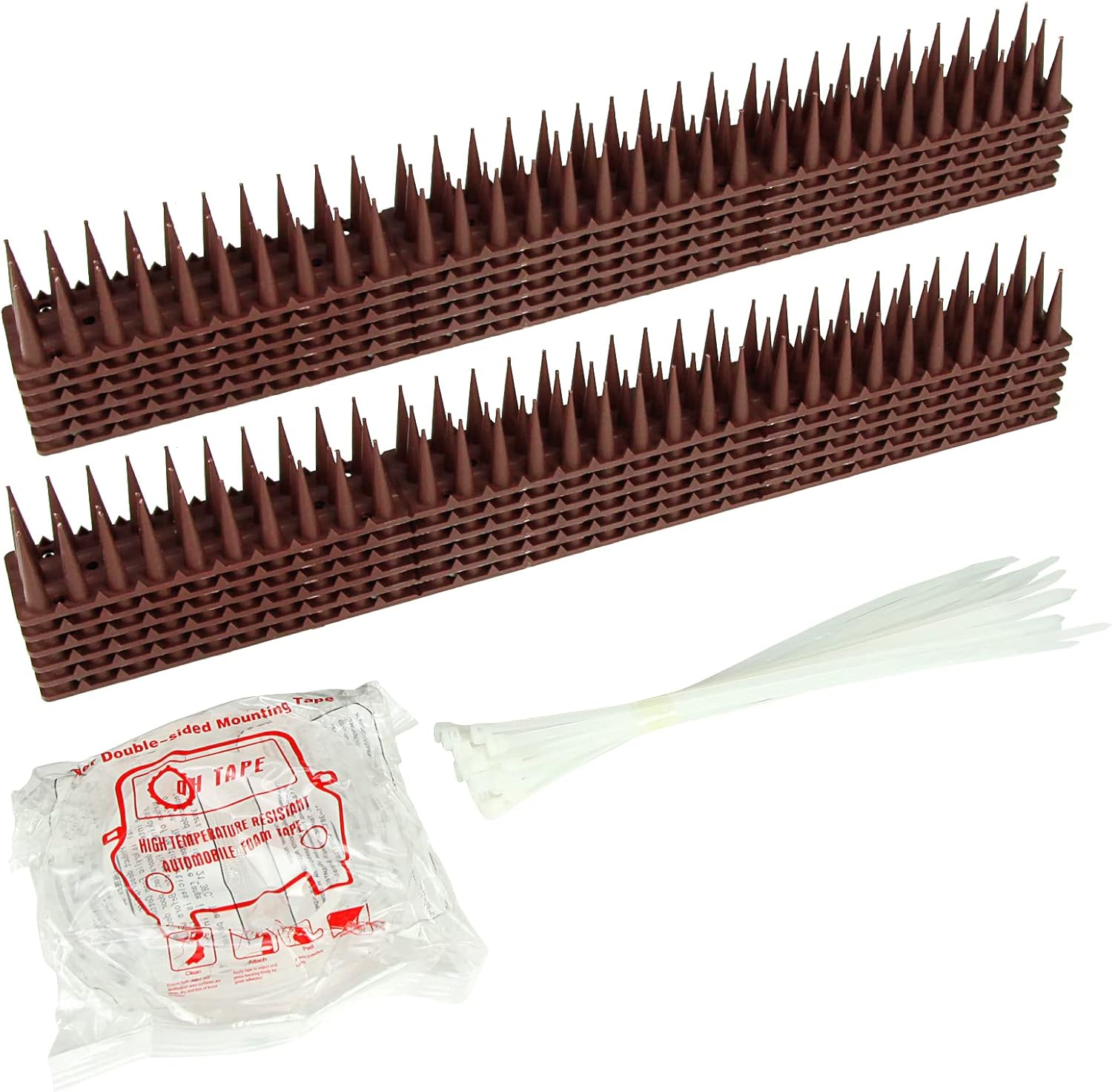 12 Pack Bird Spikes 17 x 1.57 x 1.38 Inch Plastic Bird