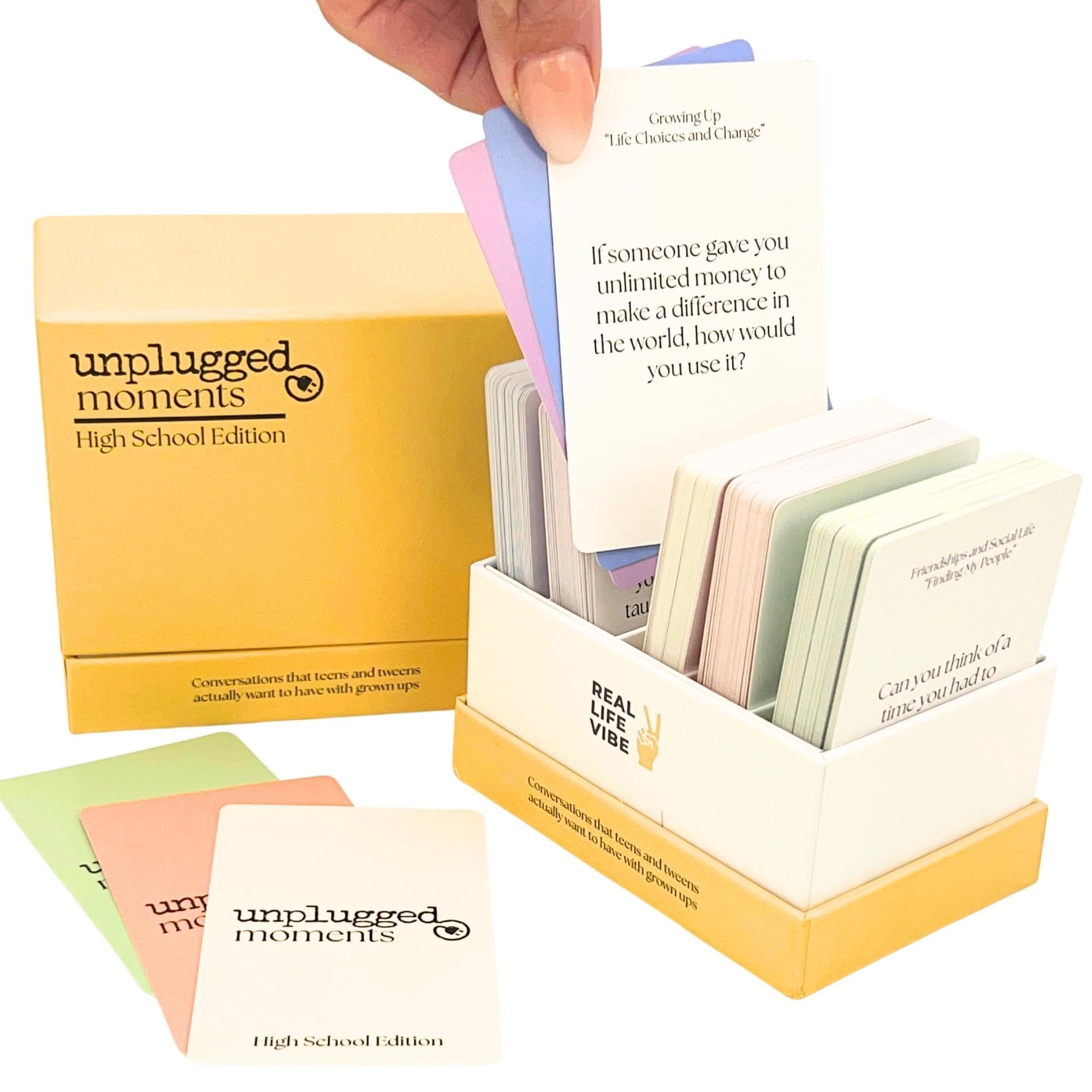 unplugged moments Conversation Cards for Teens 11-16 - 200 Questions That Turn “I’m Fine” Into Real Conversations