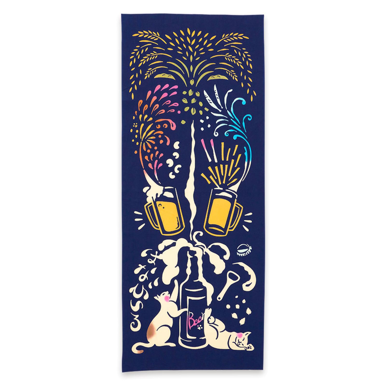 Miyamoto Kenema Stained Hand Towel, Hanabii, 50214, Approx. 13.8 x 35.4 inches (35 x 90 cm) : Home & Kitchen