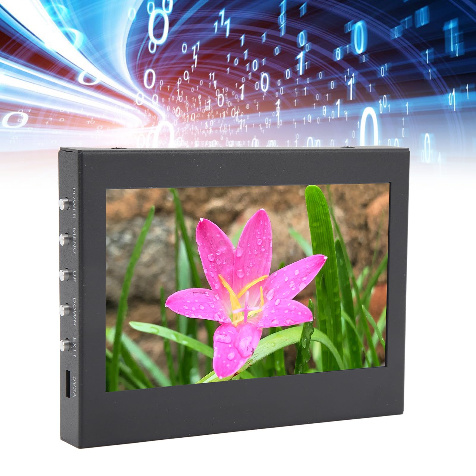 Monitor z Ekranem Dotykowym 5 Cali, rozdzielczość 800x480, Szeroki Kąt Widzenia, Interfejs VGA USB HD, Przenośny do Domowej Rozrywki, Sterowanie Przemysłowe