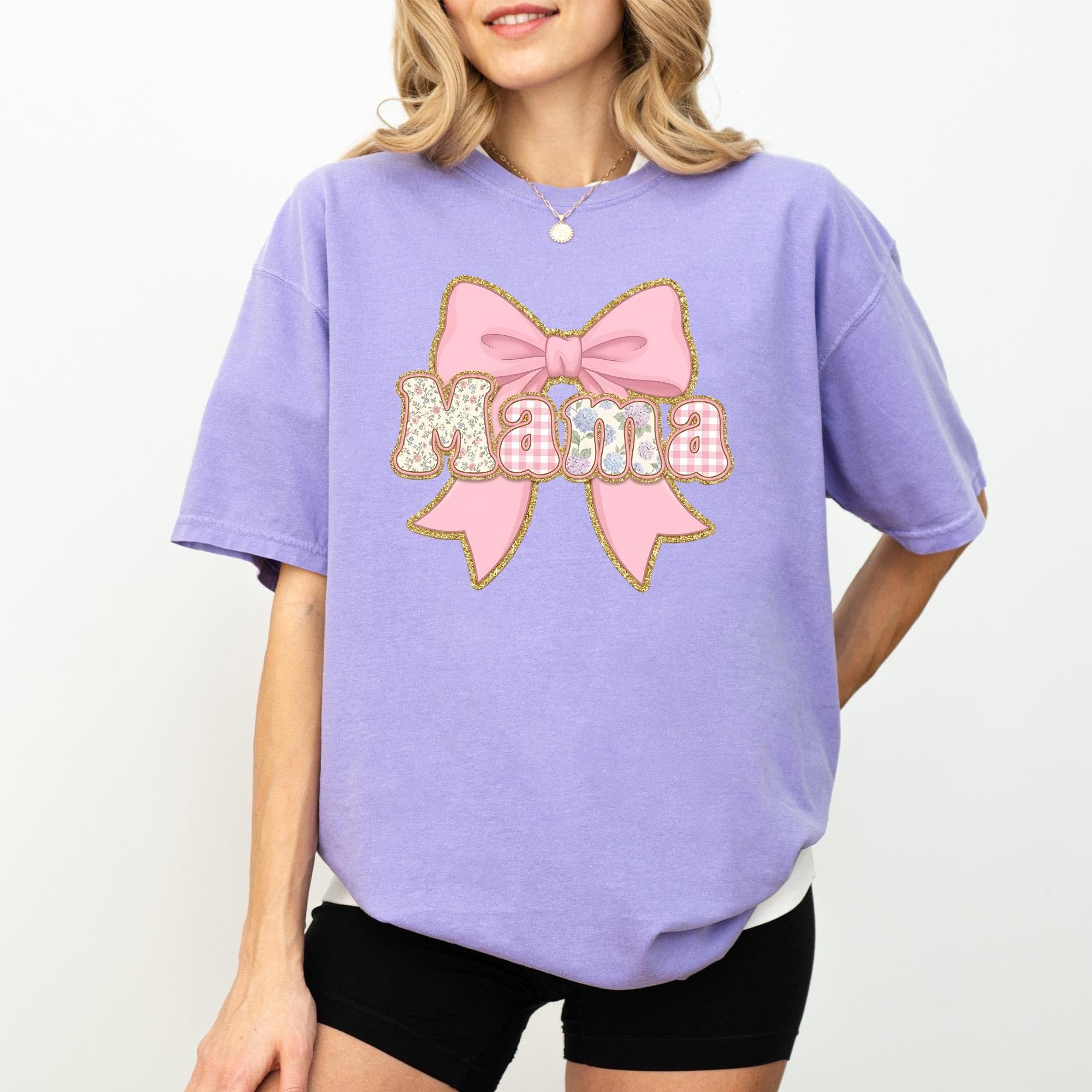 Cute Floral Mama Shirt Comfort Color &hellip;