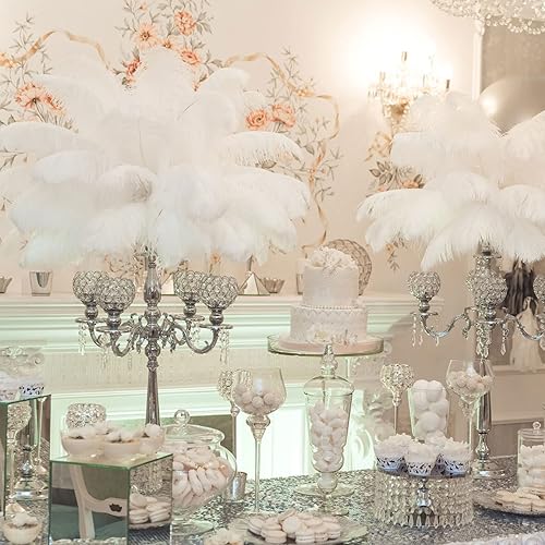 Miniatura 6 de 30 plumas de avestruz naturales grandes de 18 a 20 pulgadas a granel para centros de mesa de boda, centros de mesa, decoración del hogar, arreglo