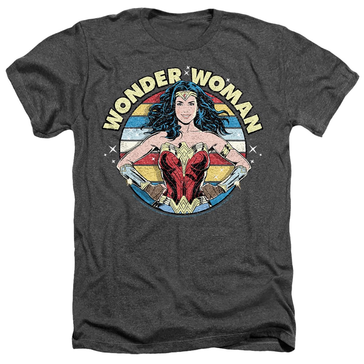 LOGOVISION Wonder Woman 84 Woman of Wonder Unisex Adult Heather T Shirt, Charcoal Heather, 4X-Large