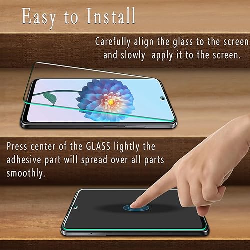 Miniatura 4 de HPTech Protector de pantalla de vidrio templado diseñado para Xiaomi Redmi Note 11, Redmi Note 11S 4G, Xiaomi Poco M4 Pro 4G, antiarañazos, sin