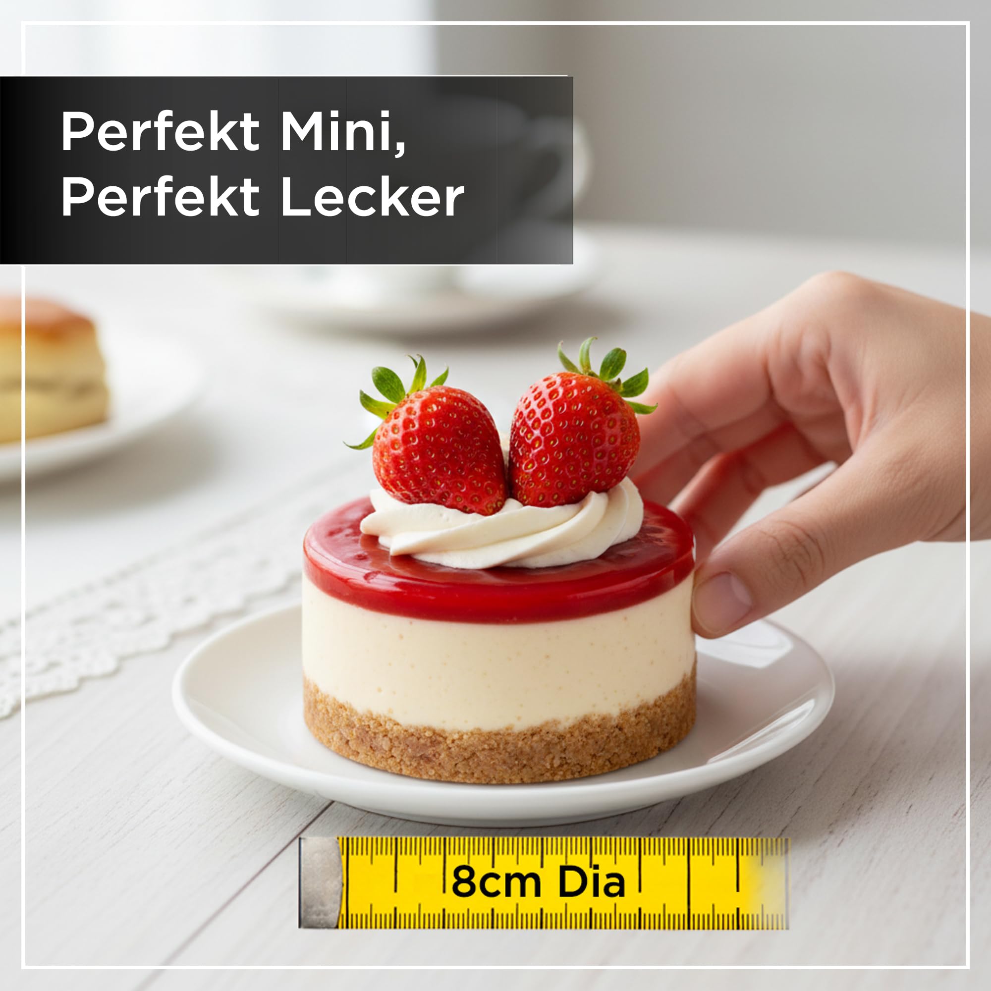 Wrenbury Mini Käsekuchenform 12er mit Losem Boden – Antihaft Karbonstahl Törtchen Formen PFOA-Frei – Kuchenform Ofenfest bis 230°C – für Cheesecake, Muffins & Törtchen