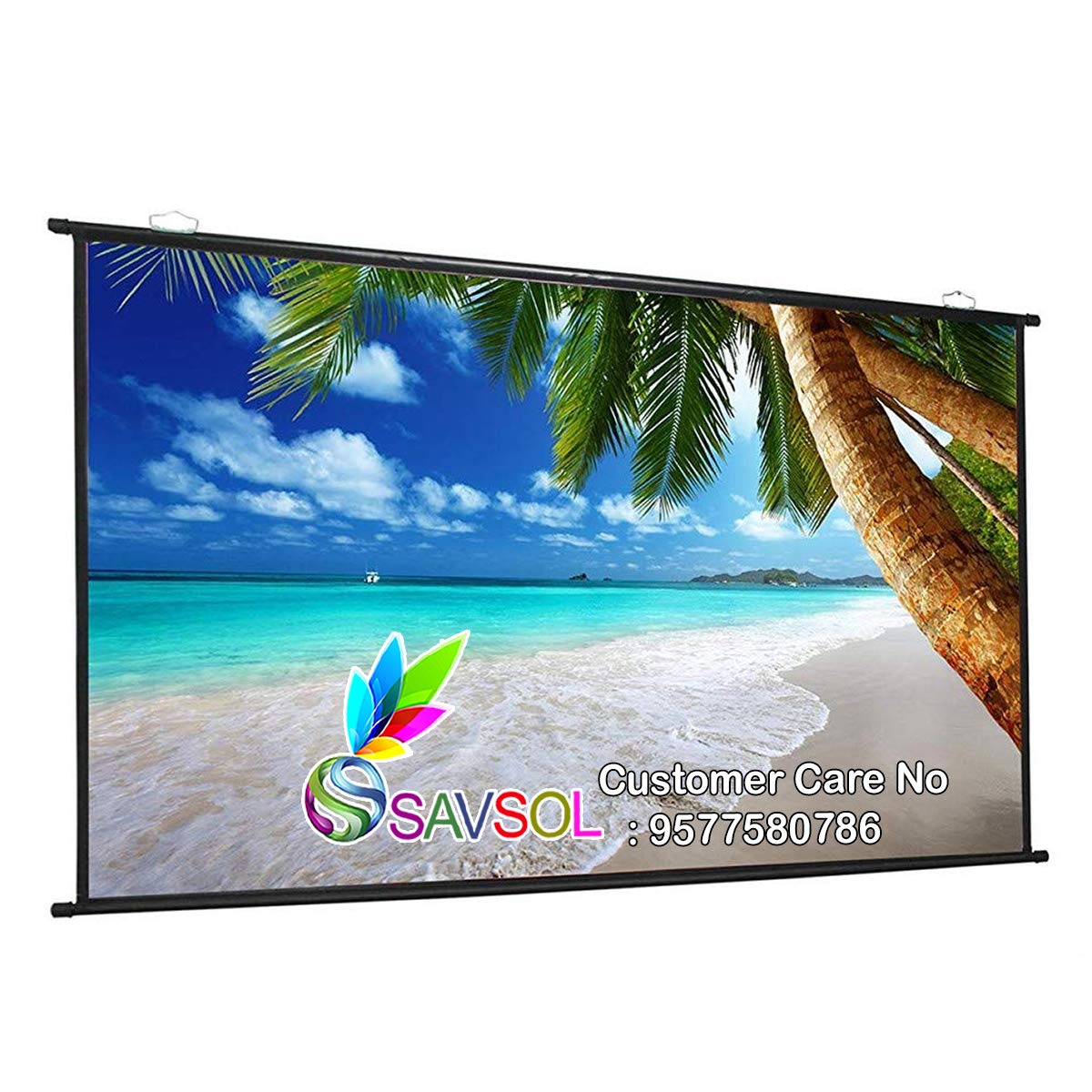 Buy SAVSOL Type Projector Screen, 6 ft (W) x 4 ft (H) 84" Inch