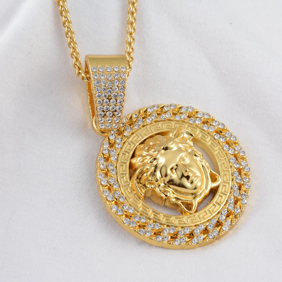 即発送❤️‍メデューサヘッド ネックレス Amazon.co.jp: メデューサスネークヘッドペンダントネックレス、男性用