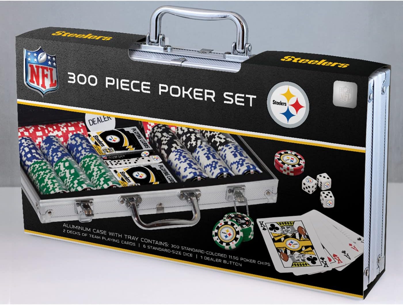 NFL Unisex-Adult 300-Piece Casino Style Poker Chip Set
