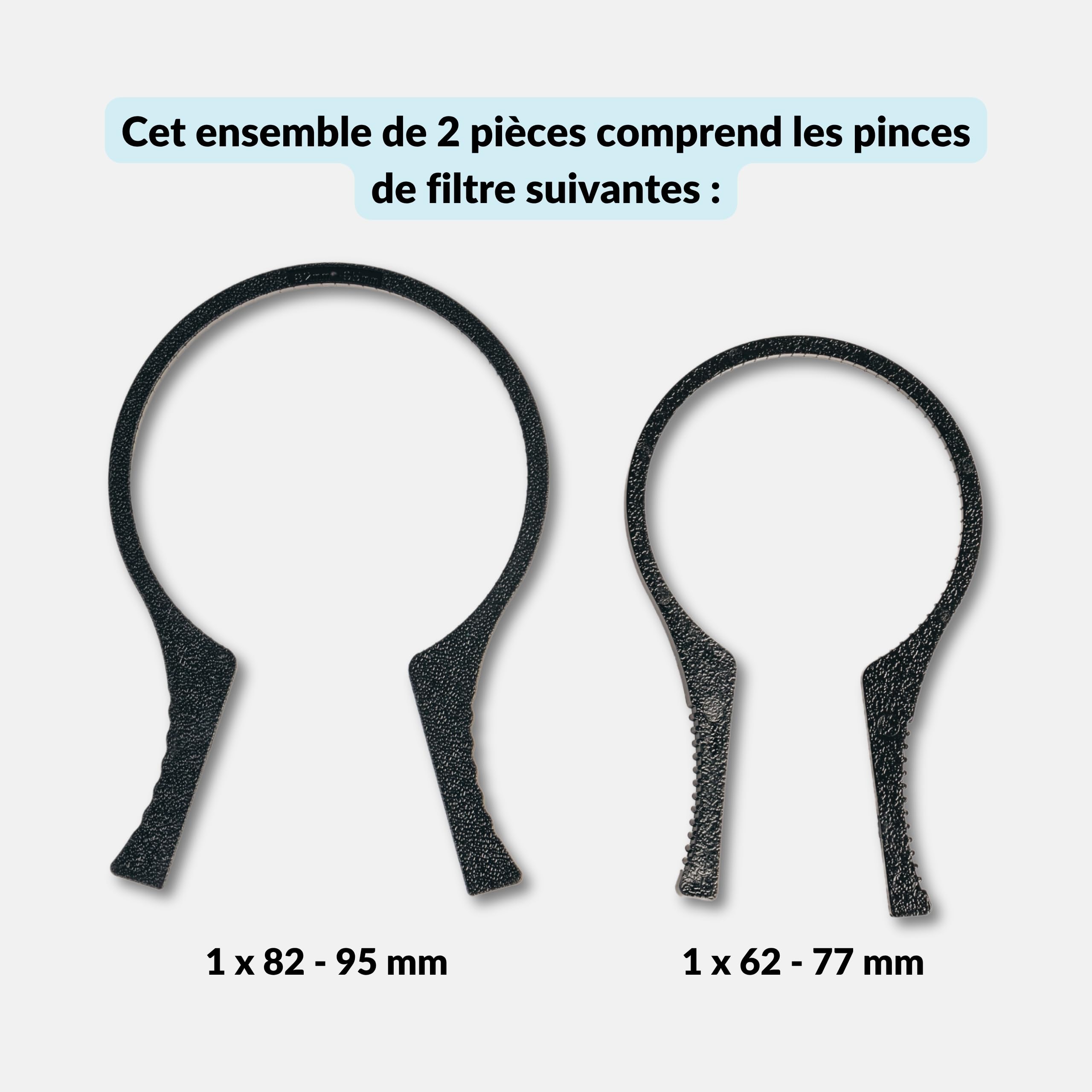 Lens-Aid Clé de Filtre Photo 2 pièces (Pince de Démontage) pour Filtres Ronds 62–95 mm – Outil Antidérapant ND, UV, CPL, Déblocage Facile sans Dommages, Léger et Compact