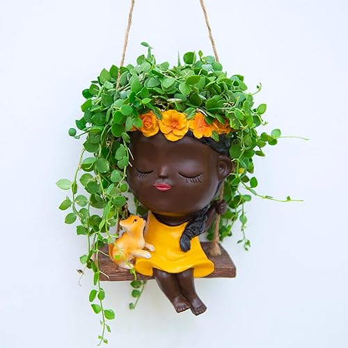 Macetas colgantes únicas para plantas de interior y exterior, macetas grandes para colgar en la pared, bonitas macetas para exteriores con agujeros