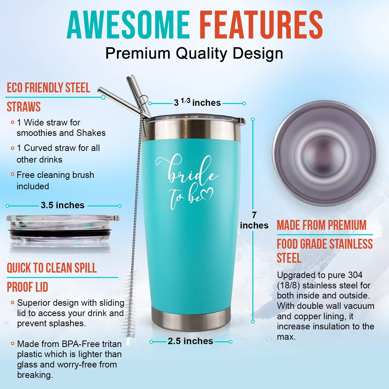 Flash Sale Bride To Be Travel Tumbler | Fiance Gifts For Her | Engagement Gifts For Her | Future Mrs Gifts | Newly Engaged Gifts | I Said Yes | 20 Oz Travel Mug (Teal) Best Deal 🛒 Bride To Be Travel Tumbler | Fiance Gifts For Her | Engagement Gifts For Her | Future Mrs Gifts | Newly Engaged Gifts | I Said Yes | 20 Oz Travel Mug (Teal)