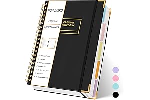 Huhuhero 5-Subject College Ruled Notebook: Your Academic Companion for Seamless Note-Taking