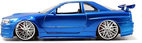 Miniatura 9 de Jada Toys Fast  Furious 124Diecast Nissan GT R R34Vehículo Azul