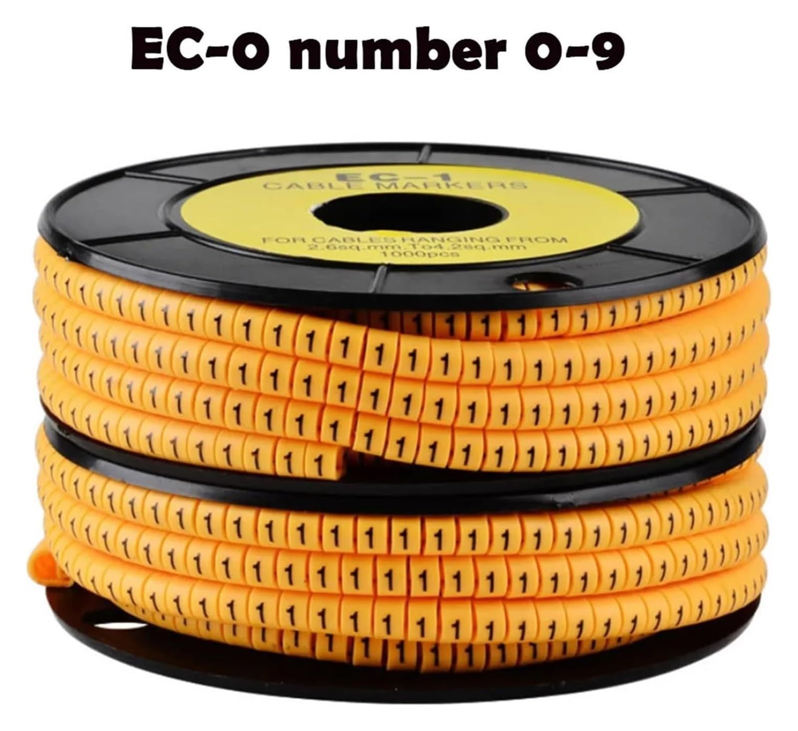 Etichettatura cavi, Etichetta for cavi EC-0 EC-1 500 pezzi Numero di contrassegno da 0 a 9 Etichette colorate for in ​​PVC isolante 2,5 mm²(Ec 0 150pcs 0 9)