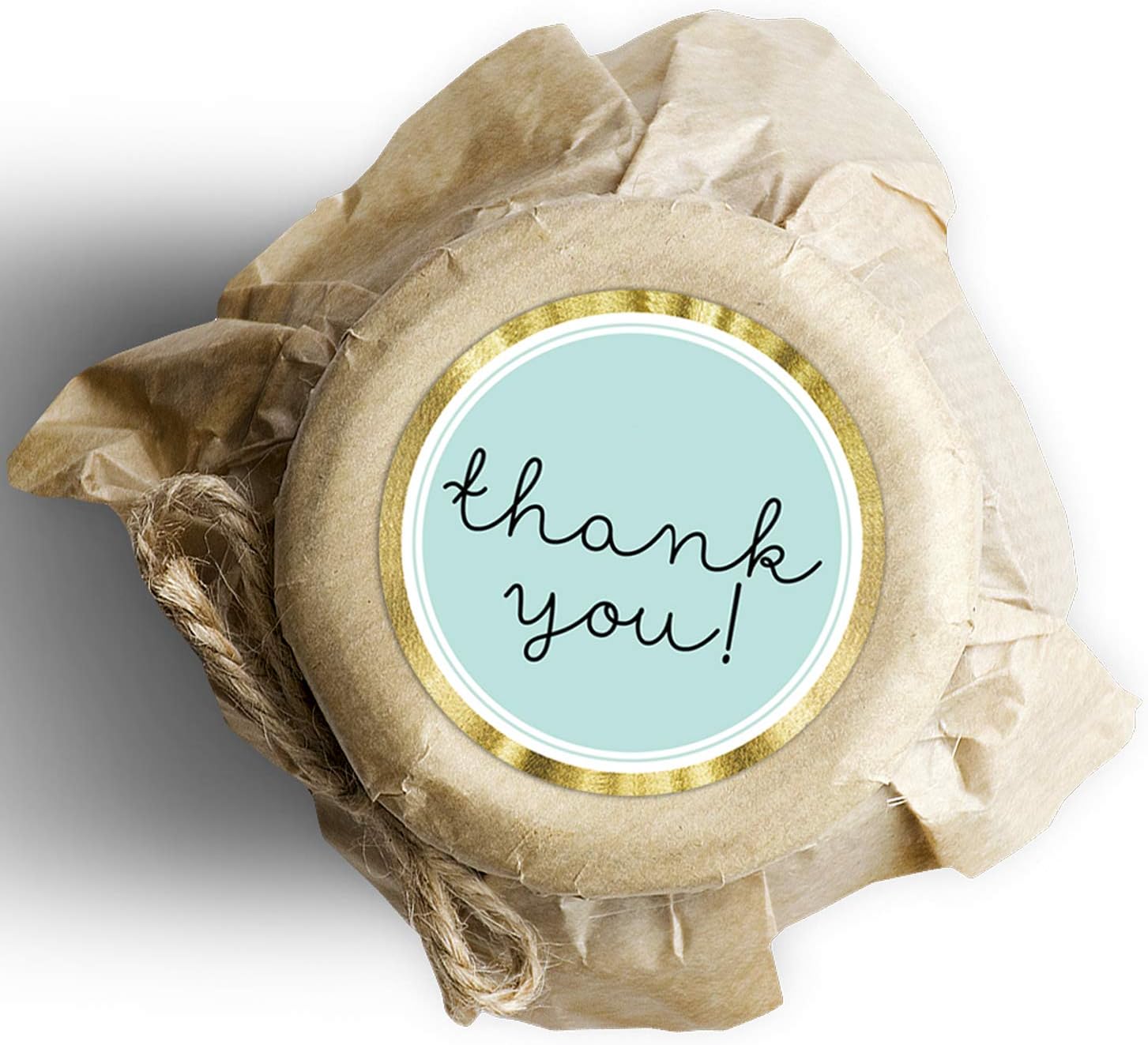 Modern Thank You Stickers - Round Blue & Chic Gold Labels, 1.4 Inch, 500 Adhesive Thank You Tags - Image 7