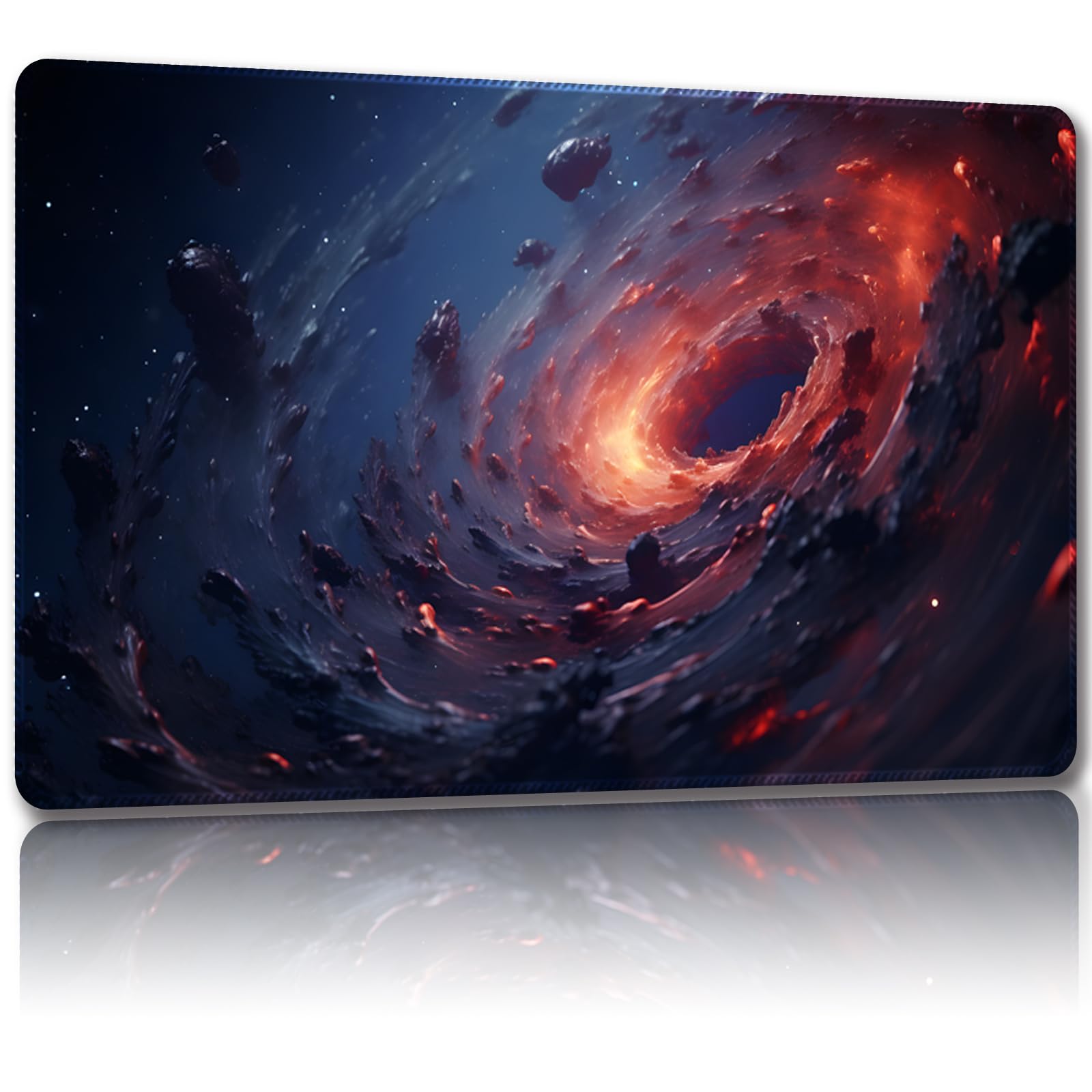 Malqiqi Spielmatte Für MTG & TCG - 61x35,6cm Mit Aufbewahrungstasche | Magic Volcano Design