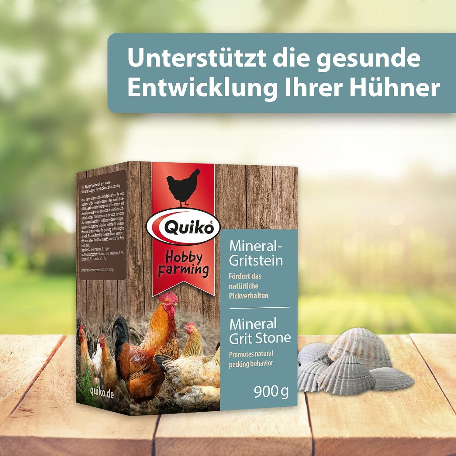 Quiko Hobby Farming Mineral Grit Stone 900g, Pecking stone for chickens quails & poultry, With valuable trace elements - Image 3