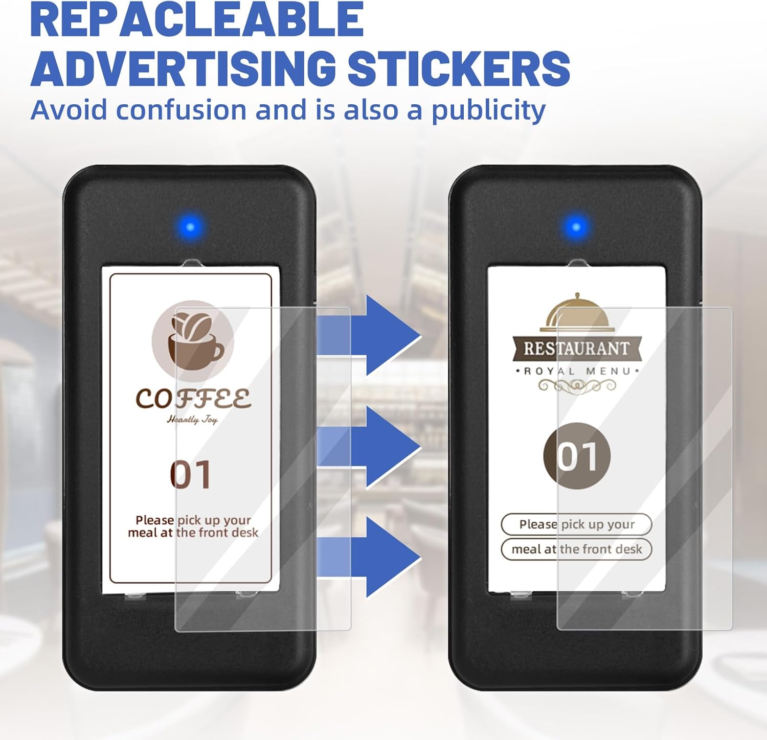 Restaurant Pager System,30 Wireless Order Buzzers,1640FT Long Range Food Buzzers for Food Truck, Restaurants Paging System with Vibration, Flashing with Beeping, Buzzer System for Fast Food/Cafe/Bar