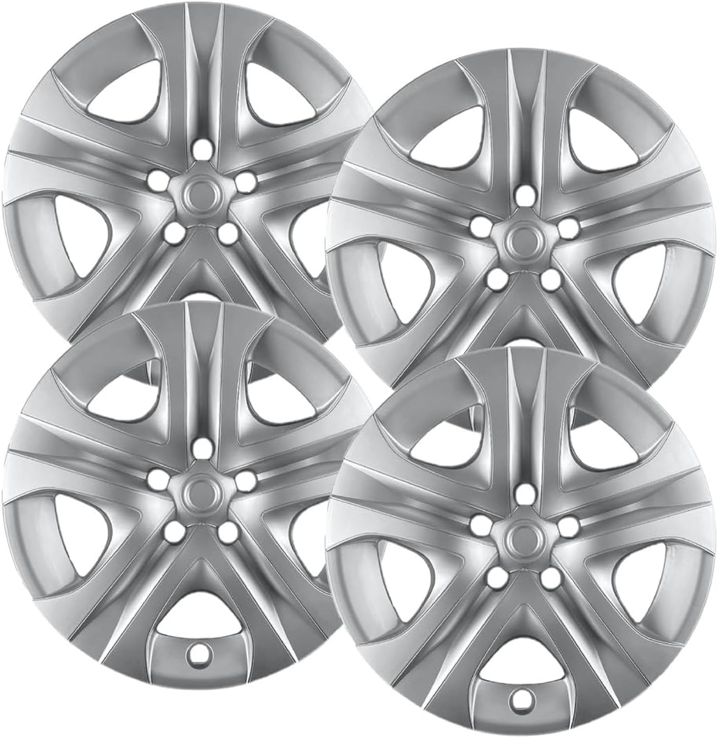 Premium Quality 17" Silver Hubcaps fits 2013 2014 2015 2016 2017 and 2018 Toyota Rav4, Heavy Duty Construction (Set of 4) 61170AMS-4
