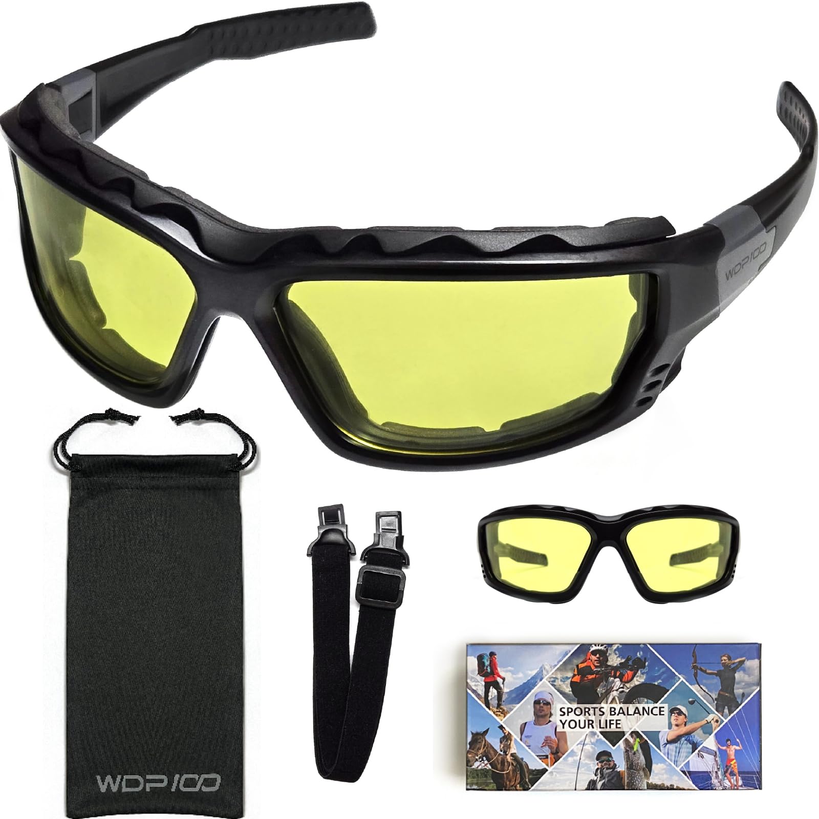 Motocyklowe okulary jeździeckie wewnętrzna piankowa uszczelka gogle z paskiem do sportów siłowych UTV wiatroszczelne GK20