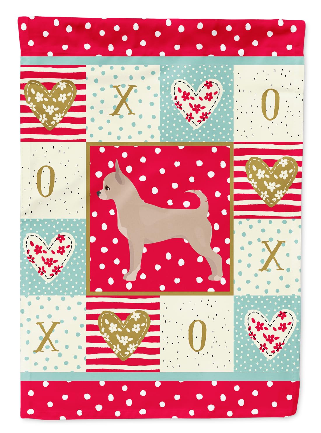 Chihuahua Love Garden Flags d'extérieur multicolore CK5820GF pour cour