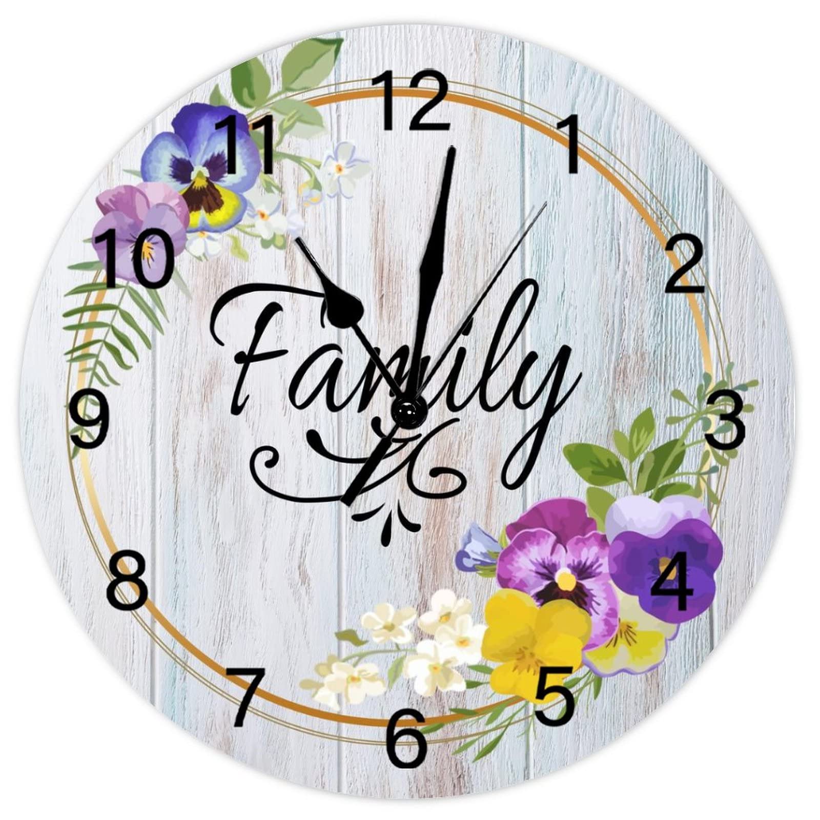 Horloge murale ronde rétro pour une cuisine familiale chaleureuse