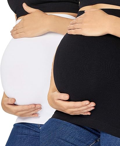 Combinación de camisas de maternidad y extensores de cintura de pantalones, banda de vientre de maternidad sin costuras