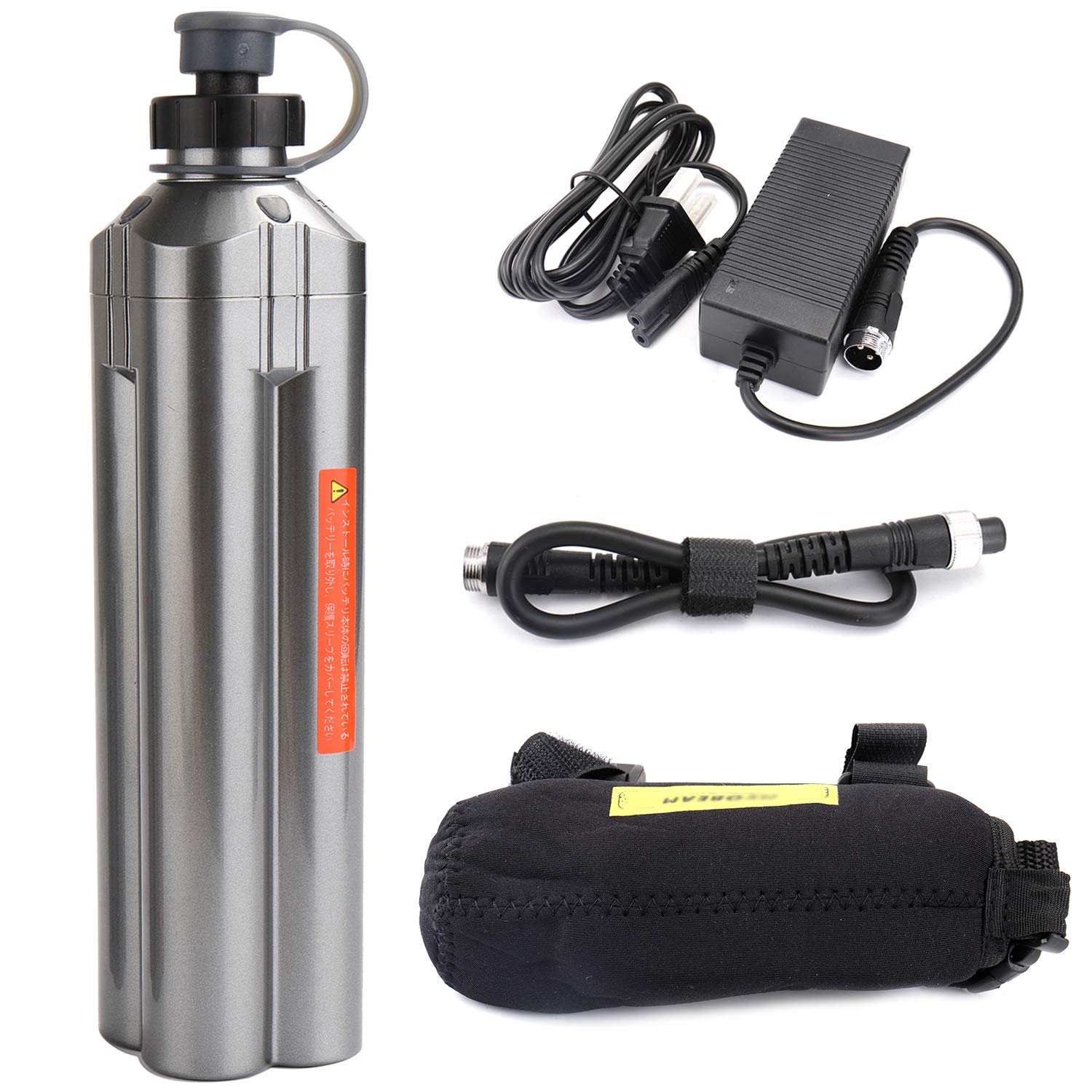 SAIMA ダイワ シマノ 電動リール用 スパーリチウムバッテリー 日本語説明書付き 14.8v 充電器 ホルダー 付き 3500mAh 7000mAh 全魚種対応 (7000mAhブラック)