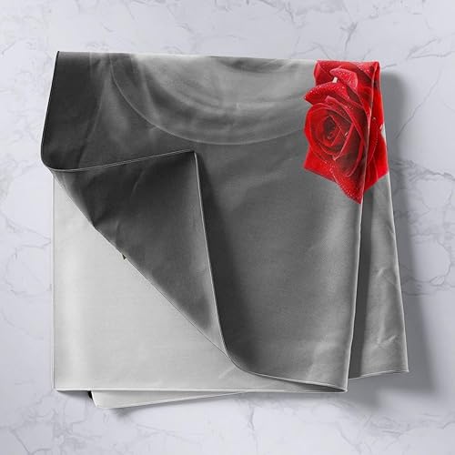 Miniatura 4 de Tapiz de rosas 3D para colgar en la pared para niños, niñas, adolescentes, elegante manta romántica de pared azul real, regalo para el día de San