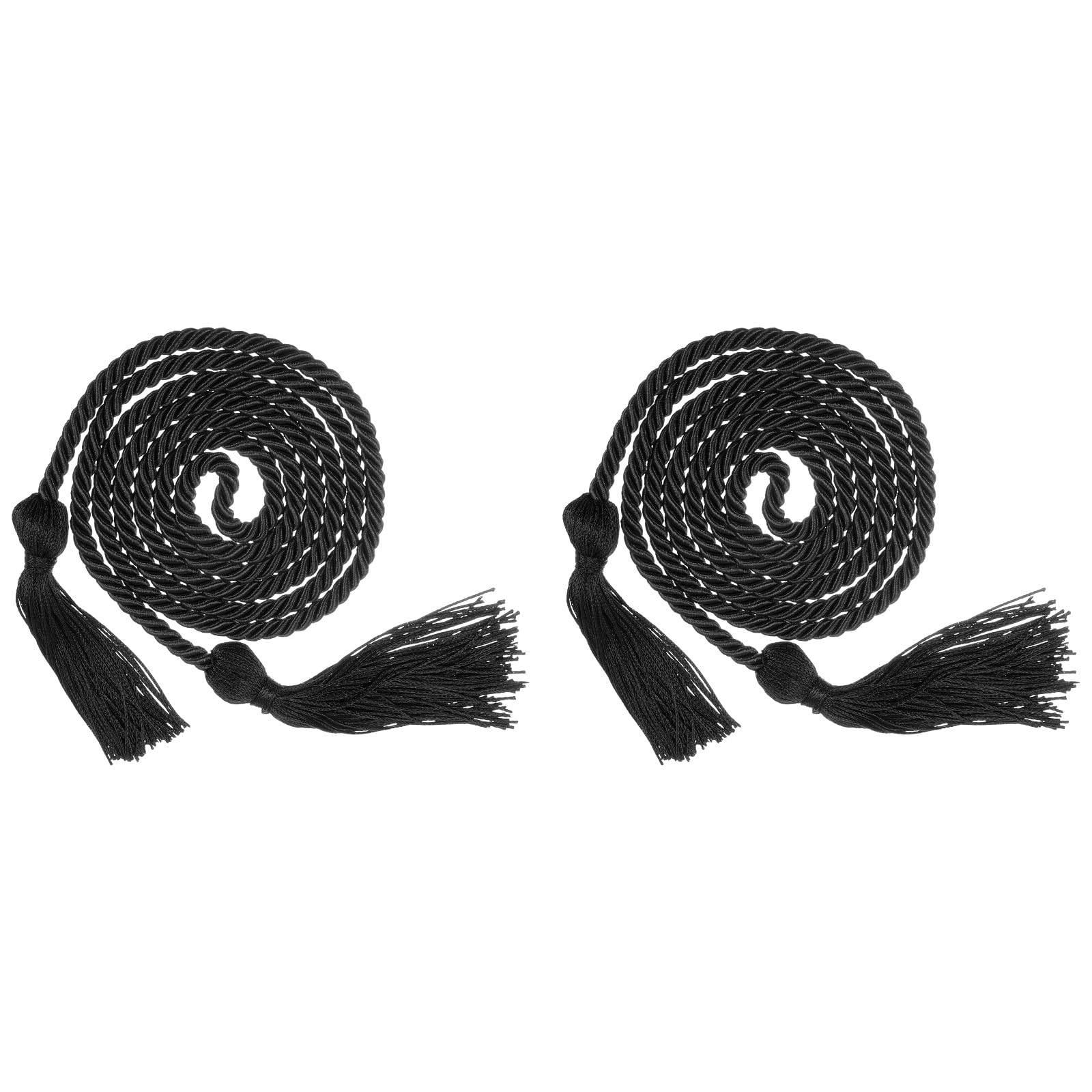 Uxcell Graduation Honor Cords 2Pcs - 67 Inch Sky Blue Polyester Braided Cord With Tassels