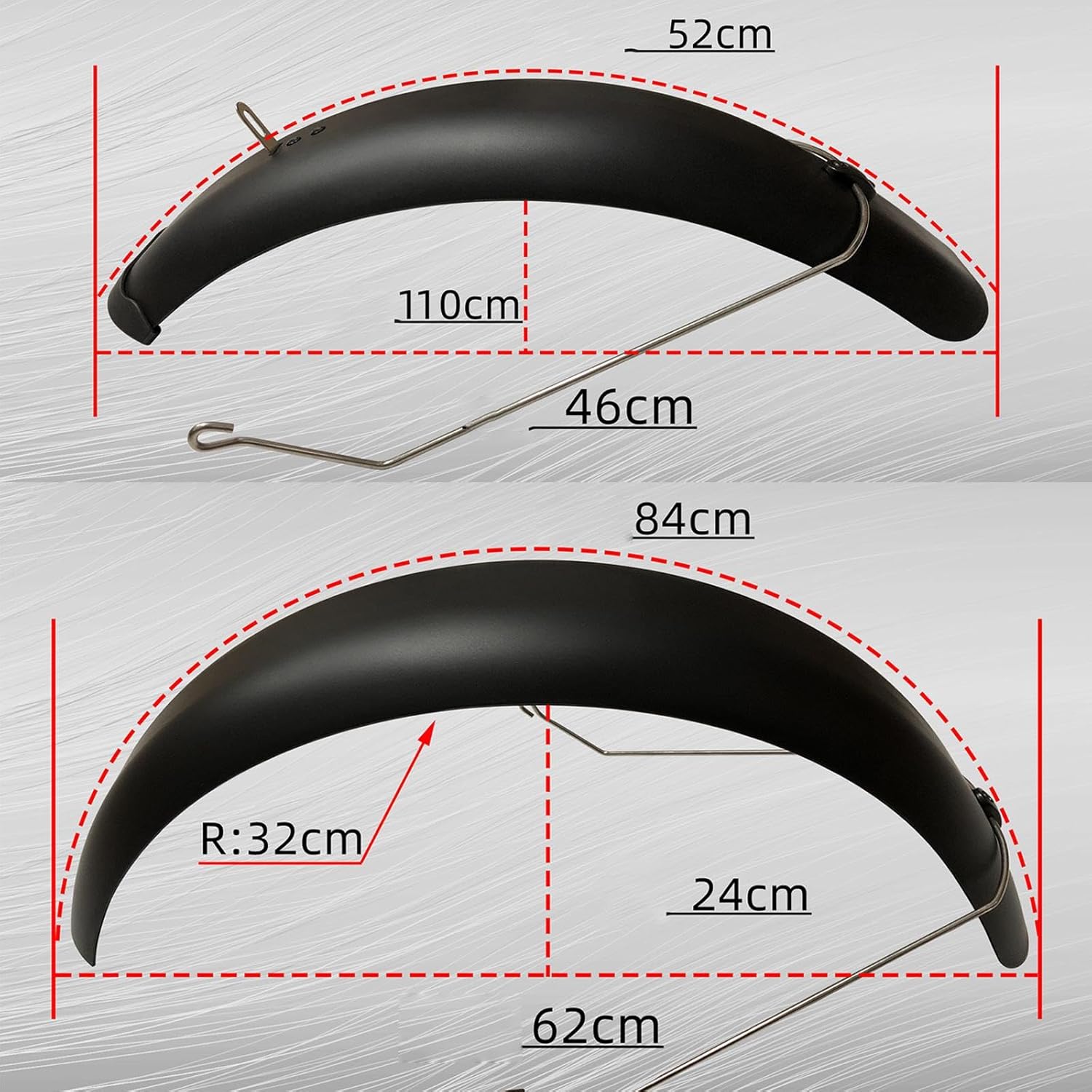 Universal Bicycle Fender for 20x0inch Tires, Front and Rear Set