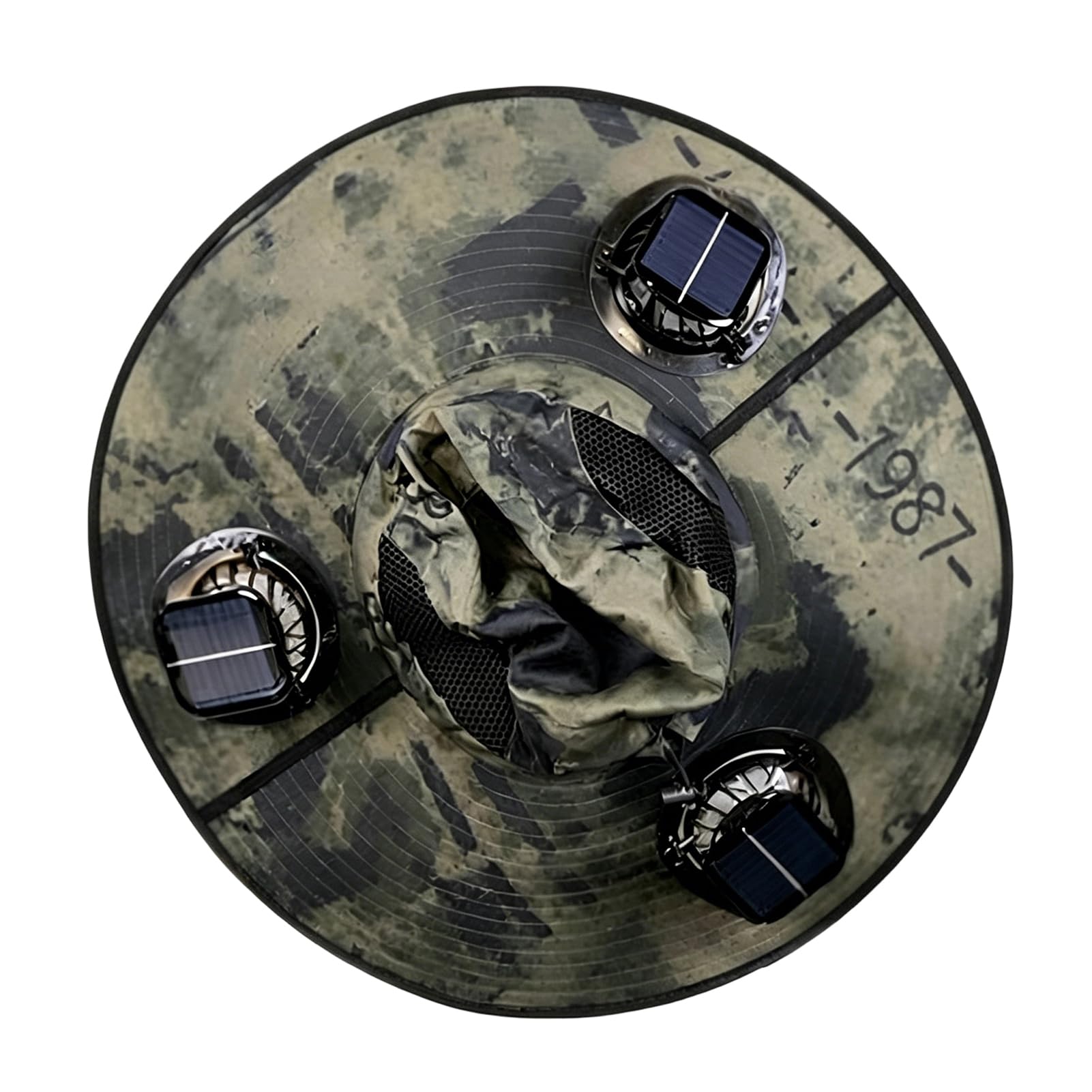 matumou Wide-Brimmed Hat with Dual Fans, Solar USB Powered Hat, Outdoor Bucket Hat for Fishing Hiking