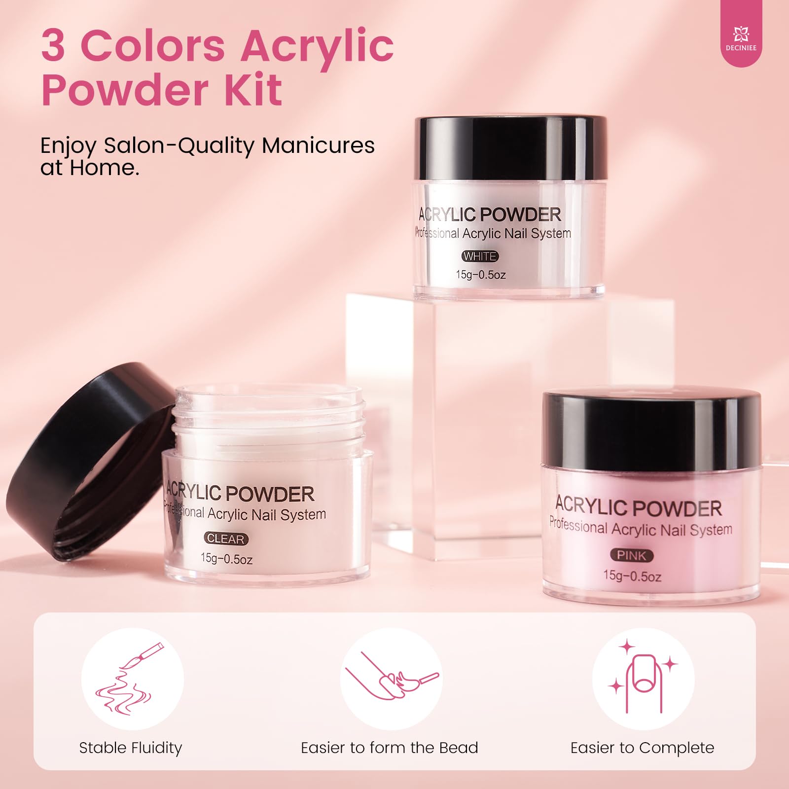 Mano de práctica para uñas acrílicas: Mano de silicona para práctica de uñas con kit de uñas acrílicas para principiantes - Entrenamiento flexible Manicura de manos falsas Juego de polvo acrílico para 6
