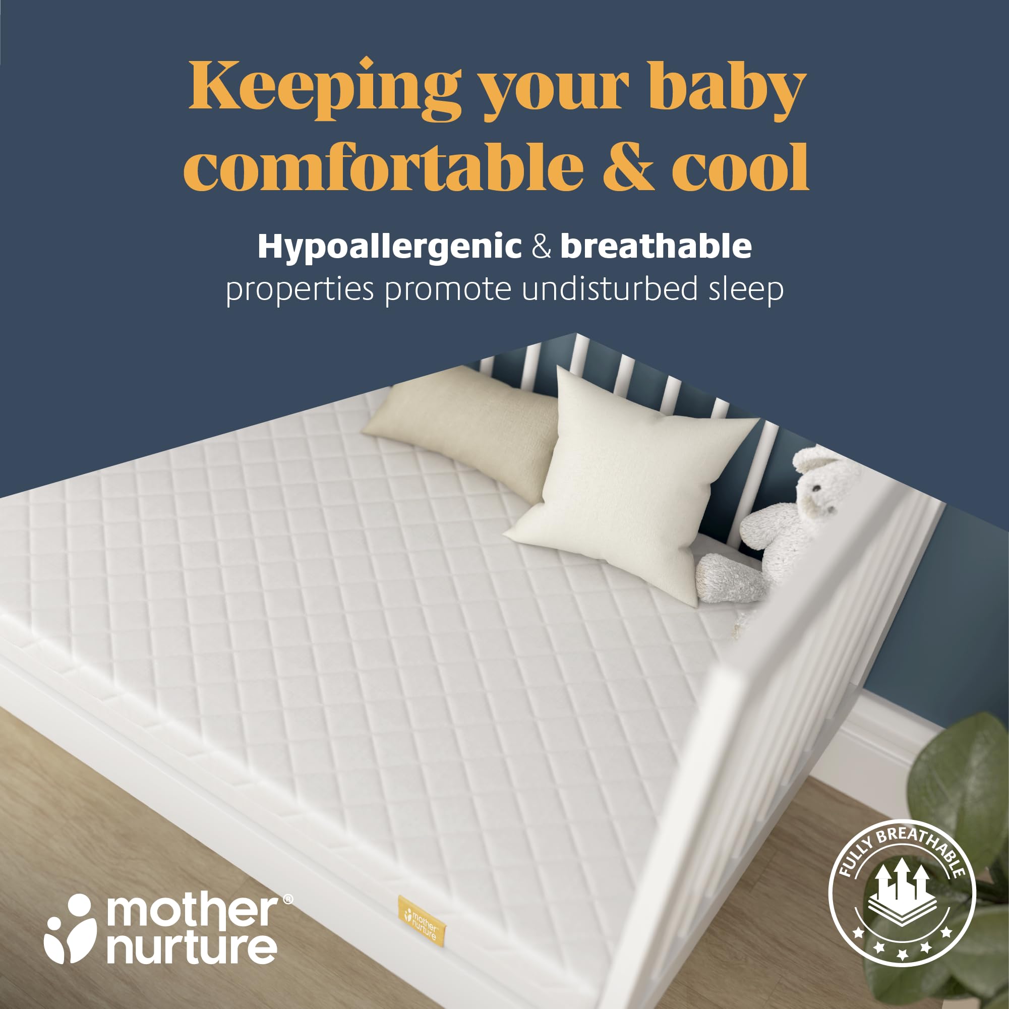 Babies Firsts Colchón de muelles para cuna, funda con bordes y superficie confortable, 140 x 70 cm blanco roto blanco Talla:Mattress & Spare Cover