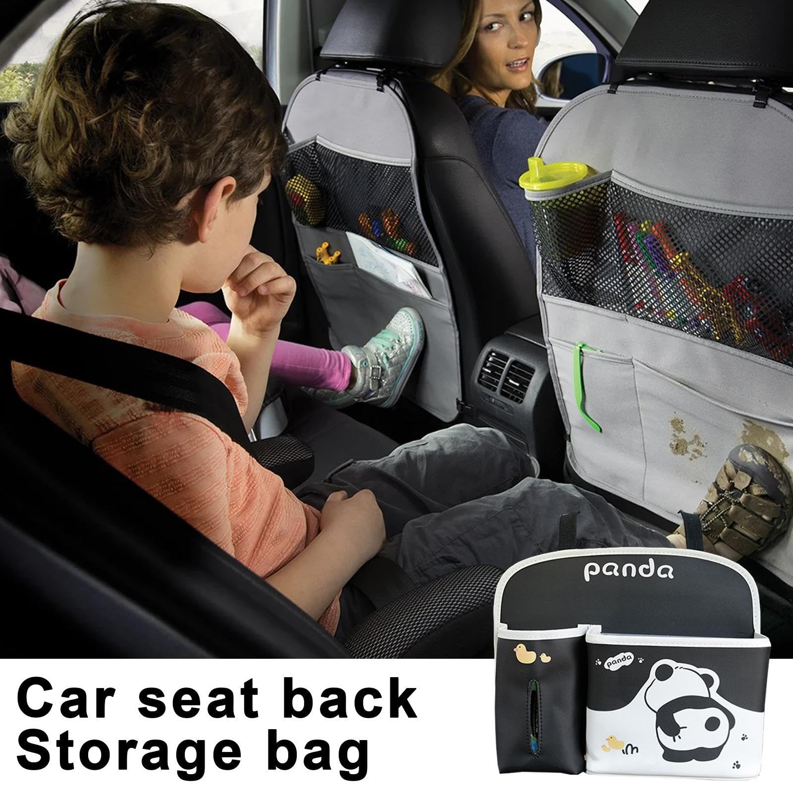 Organizer Auto per Bambini Mantiene Auto Ordinata E Pulita | Set Organizer E Contenitore Per Auto Posteriore Viaggio Bambini E Adulti Interni Auto