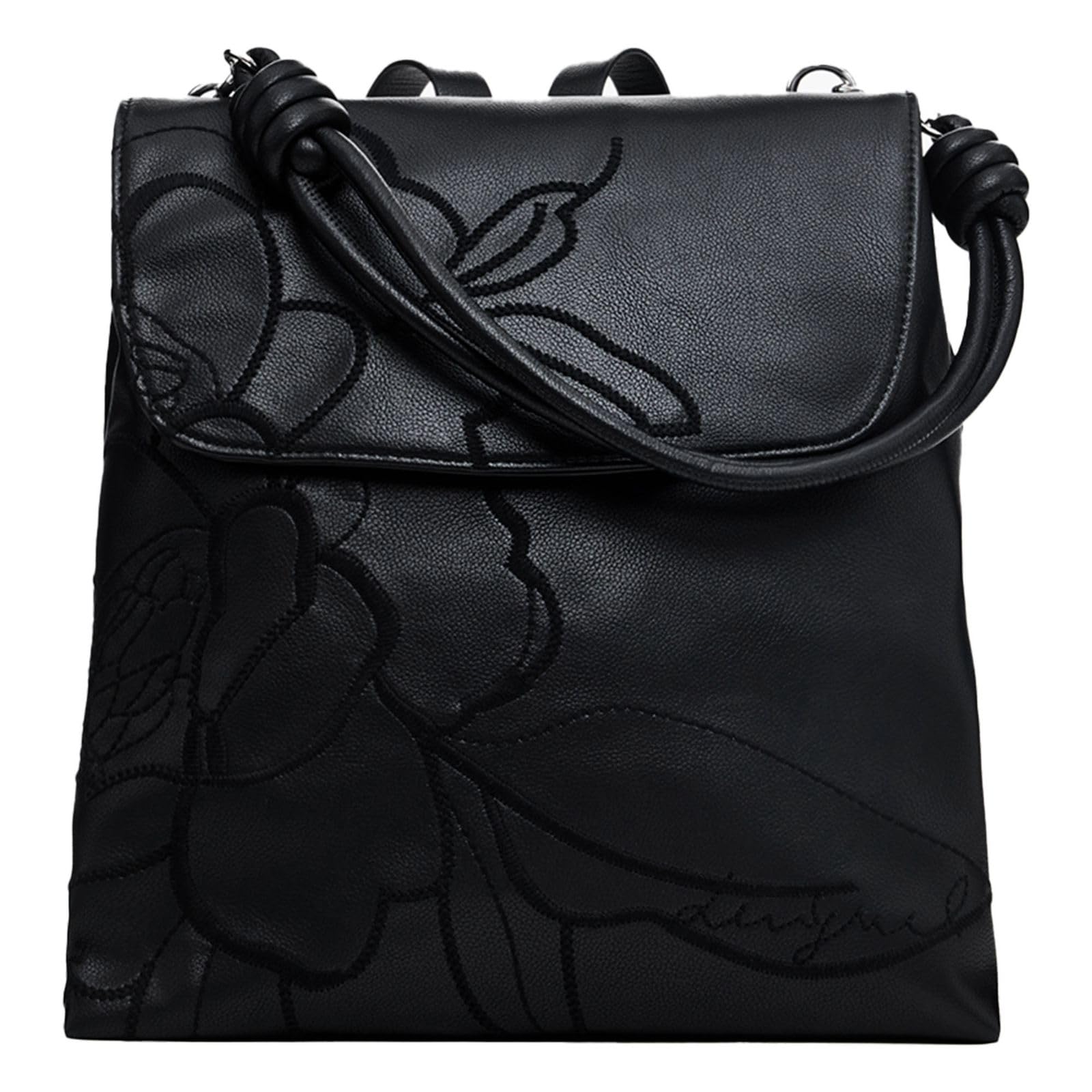 Desigual Women's Accessories - Mochila de poliuretano (tamaño pequeño), Negro, Einheitsgröße