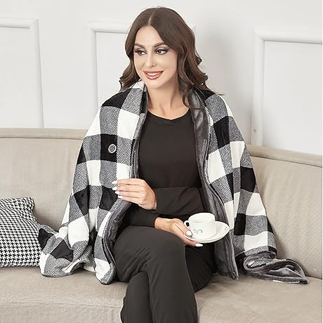 USB Heated Blanket, Cordless Electric with 3 Heating Levels and Portable Wearable Design