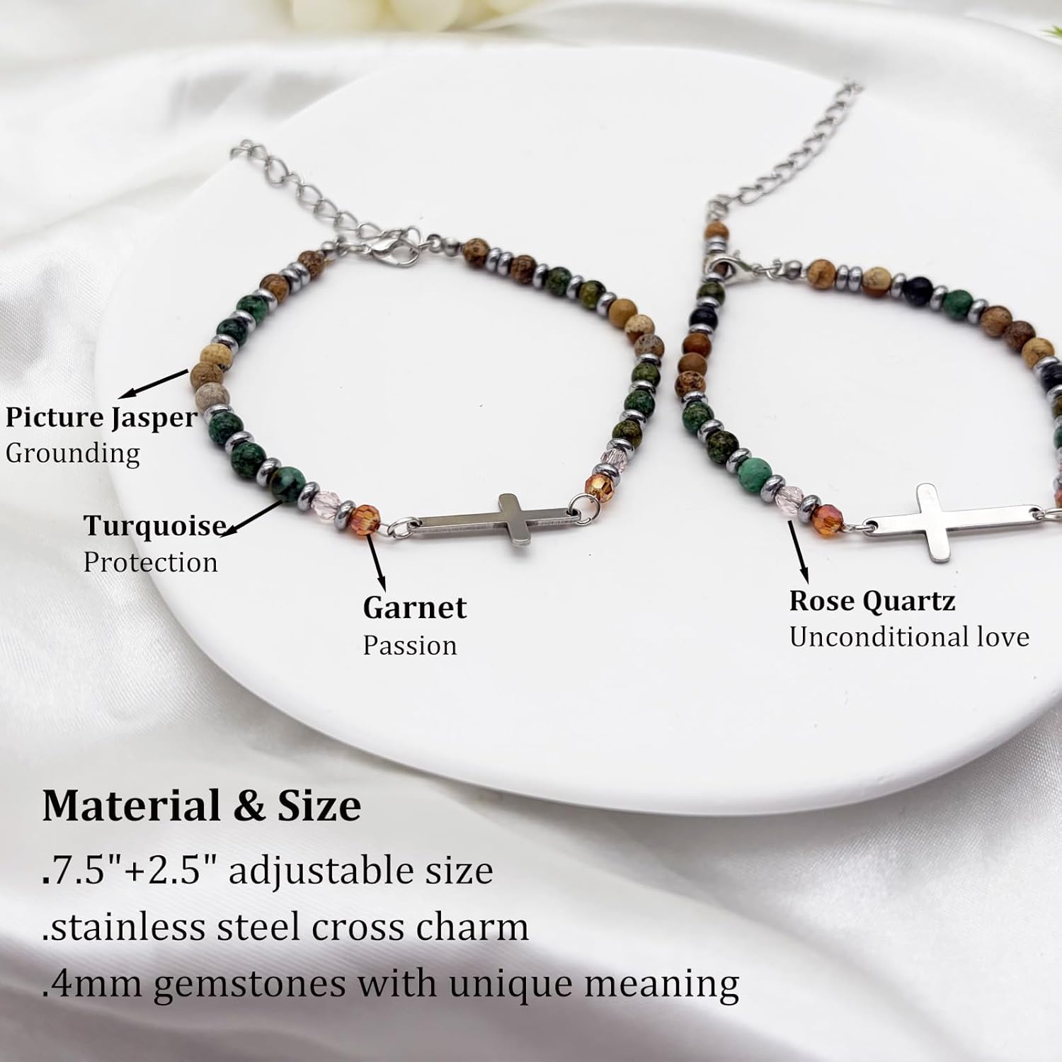 Friendship Gifts Cross Bracelet for Women, Christian Gifts for Sister in Christ, Charm Bracelets for Best Friend, Daughter,Granddaughter, Mom on Birthday Christmas Baptism Easter Graduation - Image 4