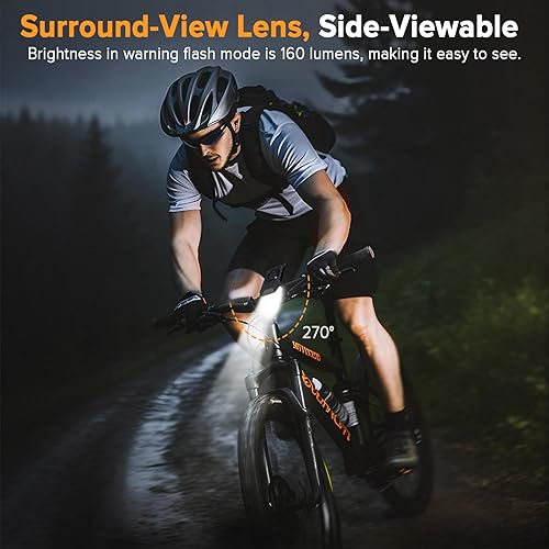 Miniatura 4 de CL350 Luz delantera de bicicleta para conducción nocturna durante el día, 4 modos de luz recargable por USB, encendido y apagado automático,