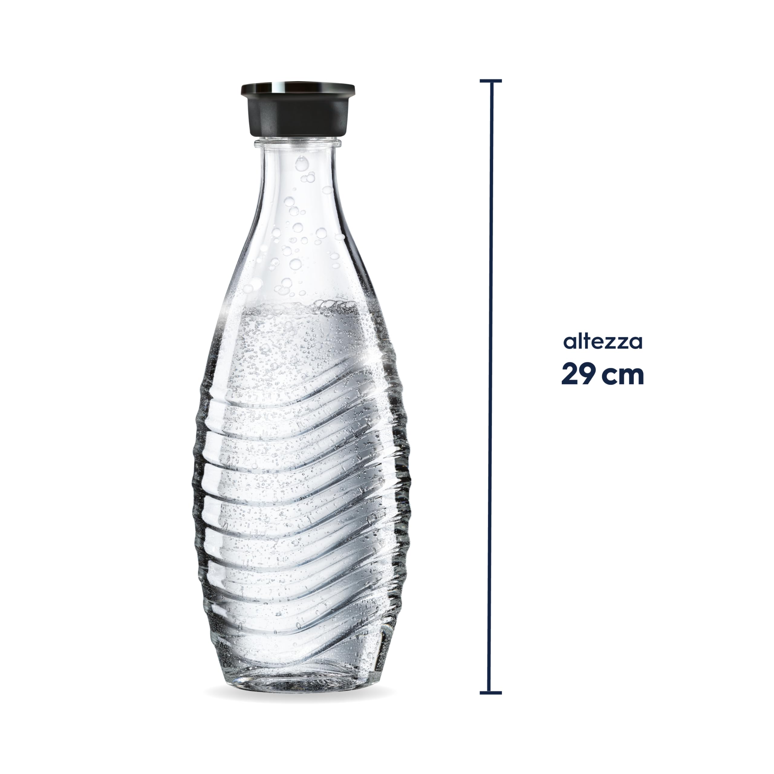 Caraffe in vetro SodaStream - 2 bottiglie d'acqua da 0,7 L riutilizzabili e lavabili in lavastoviglie, compatibili con Penguin e Crystal, ecocompatibili.