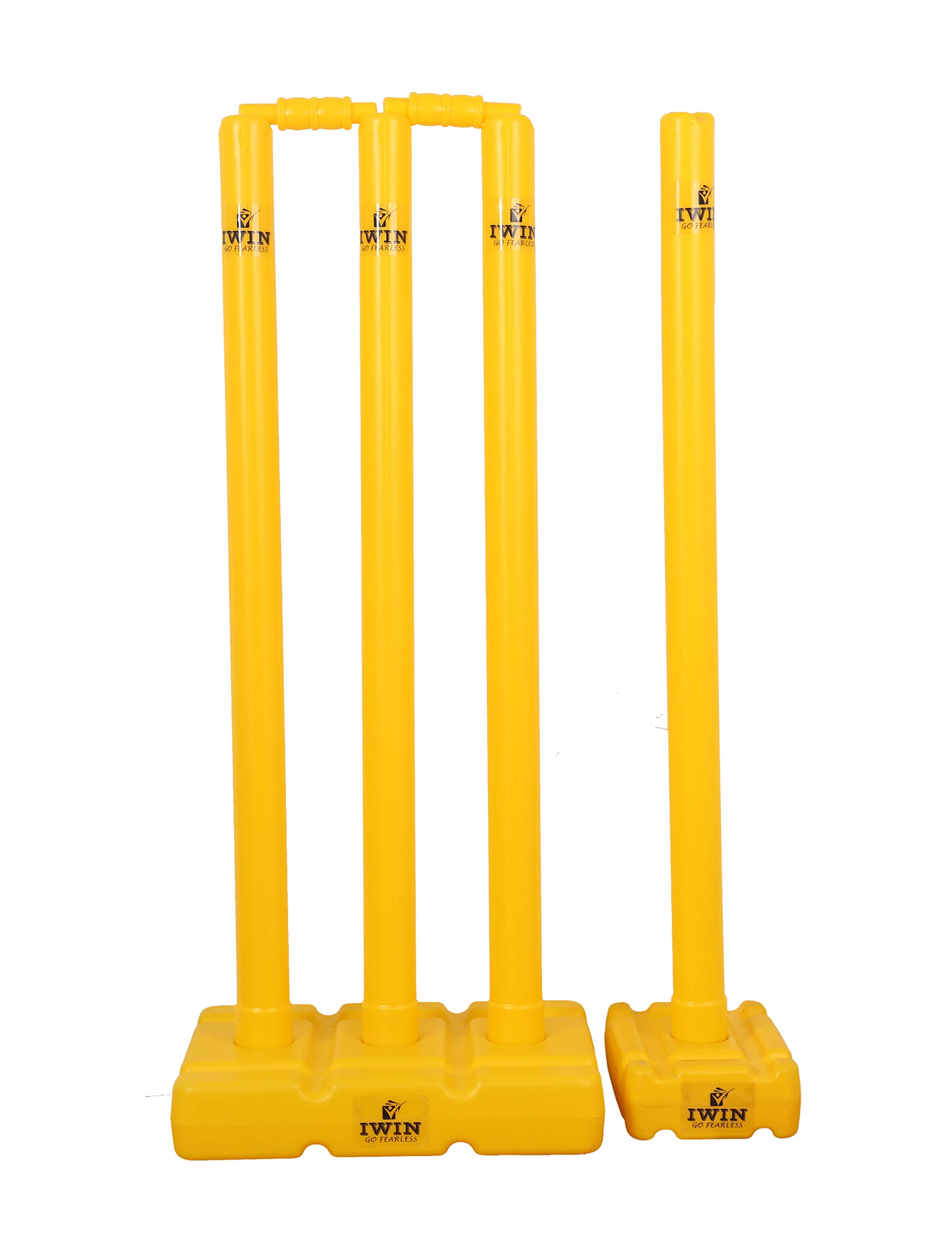IWIN 4WKT Plastic Cricket Stump Set, Wicket Set with 4 Stump, 2 Bails and 2 Base with Cover, Full, Yellow (B07VTY4PF2) Amazon Price History, Amazon Price Tracker