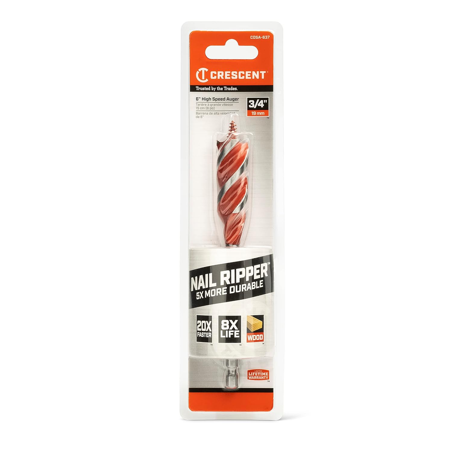Crescent High Speed Auger Drill Bit | 3/4" x 6" | CDSA-637