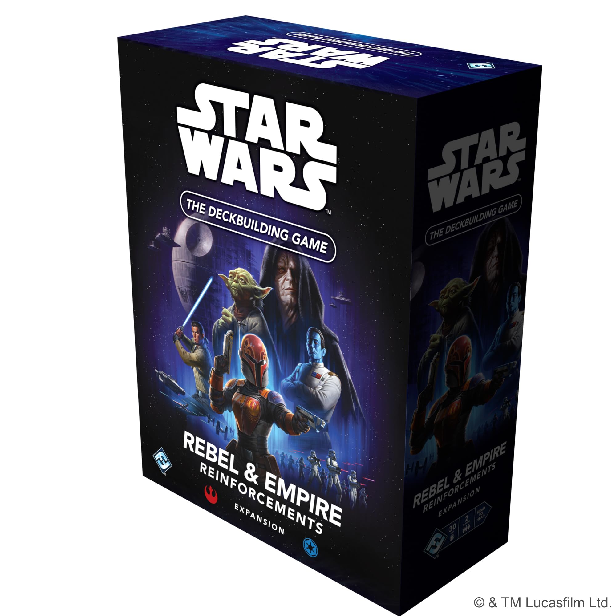 Star Wars The Deckbuilding Game Rebel & Empire Reinforcements Extension – Jeu de cartes de stratégie avec mode Yoda, Palpatine, Thrawn et Campagne (nécessite un jeu de base)