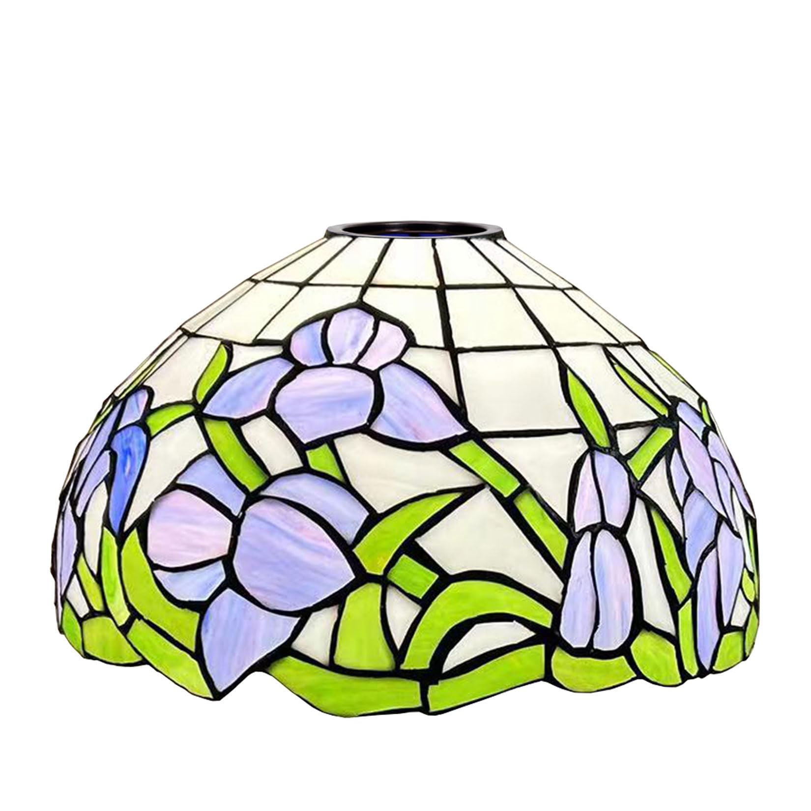 SaryEdge 12X7 Inch Stained Glass Lamp Shade Replacement Only Tiffany Style Lampshades Antique Light Cover Suitable For Use With Arched Floor Lamp Torchiere Lamp Table Lamp Pendant Ligh，Daffodils