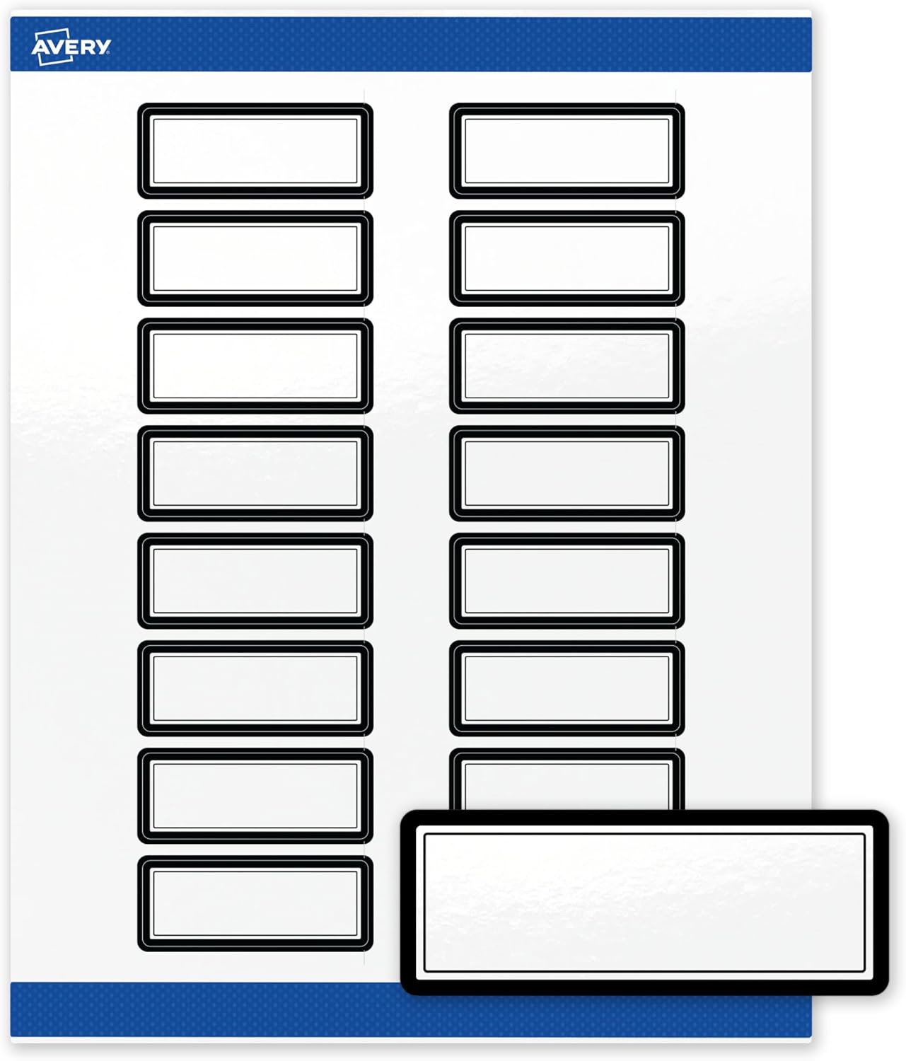 Avery Printable Rectangle Labels, Sure Feed Technology, Double Black Border Design, 1" x 2-5/8", Glossy White, Permanent Adhesive, Laser/Inkjet, 160 Total, Great for Addressing